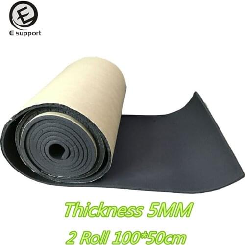 EE support 2Roll Car Sound Proofing Deadening Vehicle Insulation 5mm Closed Cell Foam 100*50cm High quality Auto Accessories Hot