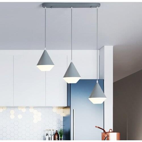 Nordic Pendant Lights modern minimalist living room three heads creative personality bedroom LED dining lamp