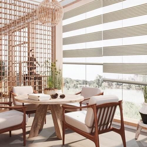 Striped Zebra Blinds Nordic Roller Blinds Blackout Waterproof Shading Shades Day and Night Control for Windows Bathroom