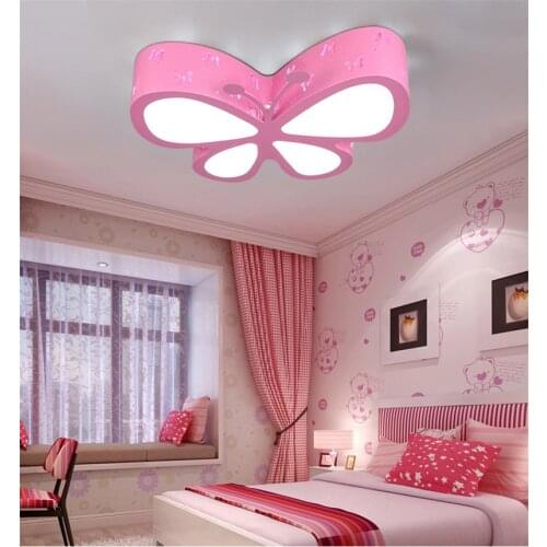 Pink Butterfly Ceiling Light Lamp For Children Girls Kids Room Nursery Animal Kids Bedroom Ceiling Light Led Ceiling Lighting