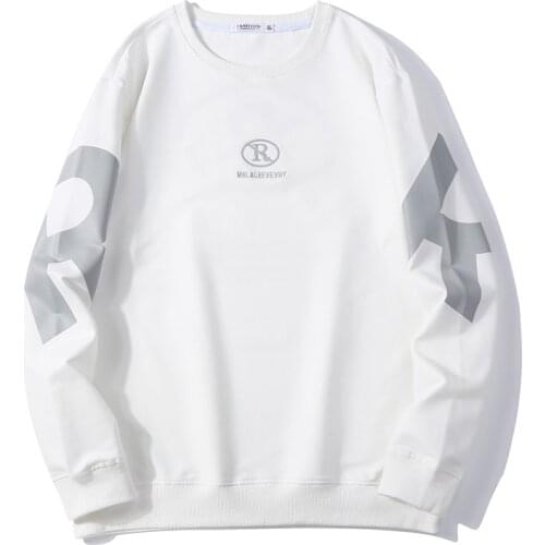 New Autumn 2021 Pullover Mens Couple V-Neck Casual Sports Loose Harajuku Stitching Sports Mens Breathable Pullover Men