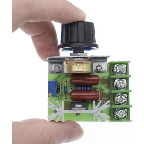 Dimming Voltage Regulator AC 220V 2000W High Power SCR Motor Speed Controller Regulator Module W / Potentiometer