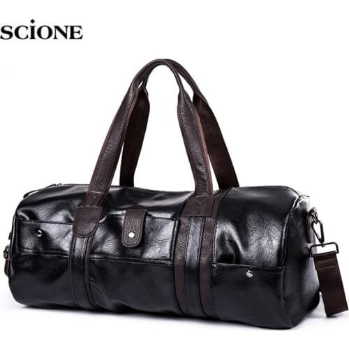 Soft PU Leather Gym Bag Sports Bags Handbags For Fitness Men Women Training Shoulder Traveling Sac De Sport Gymtas Tas XA538WA