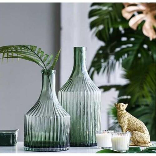 Chris Green Glass Flower Vase Tabletop Glass Vase Gift Hotel Bedroom Design Flower Pots