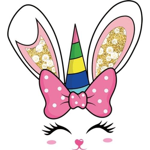 CQ Washable Unicorn Applique Stickers For Jeans Popular Family DIY Clothing Accessories Fashion Flower Patches