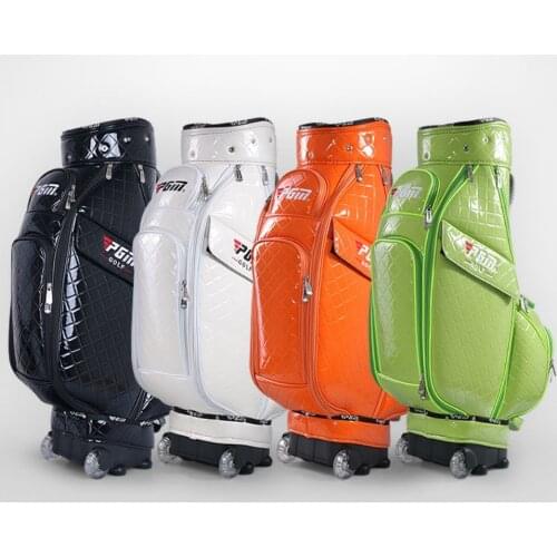 Golf Trolley Bag with Bag Cap Standard Golf Bag 5 Divisions Hidden Trolley Design Golf Bag with Cart