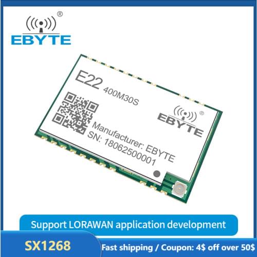 SX1268 433MHz Wireless Module Development Board RF Long Range 12000m EBYTE E22-400M30S IPEX Stamp Hole Antenna SPI