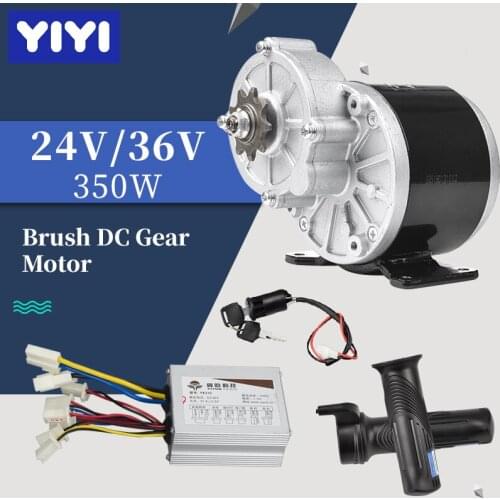 YIYI 4pc/set Electric Bicycle Brushed Motor E-Bike Conversion Kit Motor Brush DC Gear Motor MY1016Z3 24V 36V 350W MTB Bike