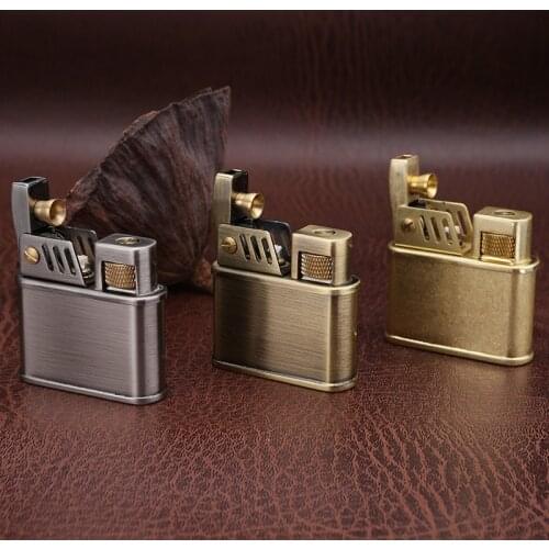 Zorro Metal Windproof Kerosene Vintage Cigarette Lighter Brass Rolling Tray Wheel Kerosene Lighter Smoking Accessories for Weed