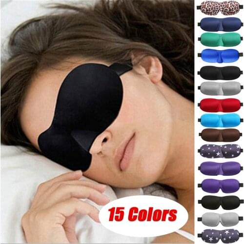 -3D New Natural Sleep Eye Cover Mask Shade Patch Portable Blindfold Travel Eyepatch 1pc