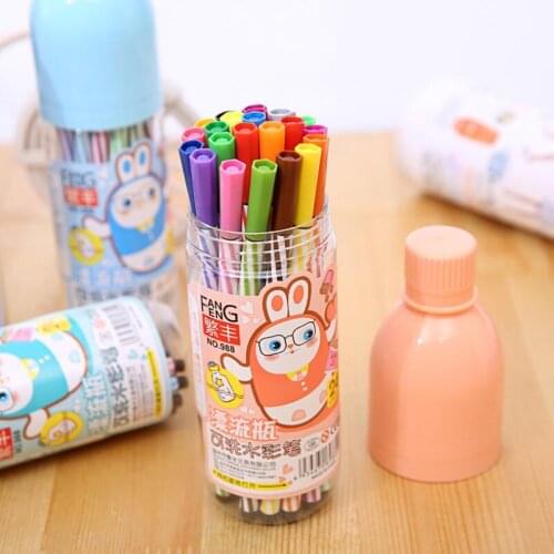12/18 Colors Washable Watercolor Pen Art Marker Drawing Painting Student Supplies Child Drifting Bottle Packing