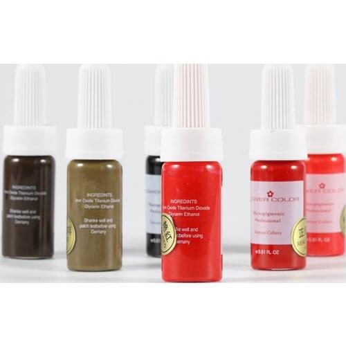 15mL Body Art Beauty Eyebrow Lips Eye Line Tattoo Ink Easy Coloring Permanent Makeup Microblading Pigment Eyebrow Tattoo Supplie