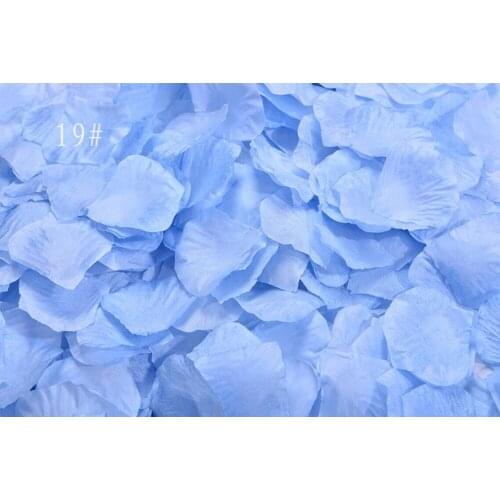 5,000pcs 4.5*4.5cm Sky Blue Rose Flower Leaves Petals For Wedding Party Holiday Venue Decoration Color-19
