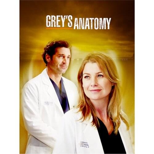 5D DIY Full Round Diamond Painting Greys Anatomy TV Poster 3D Embroidery Cross Stitch Rhinestone Mosaic Home Decor Gift Y1227