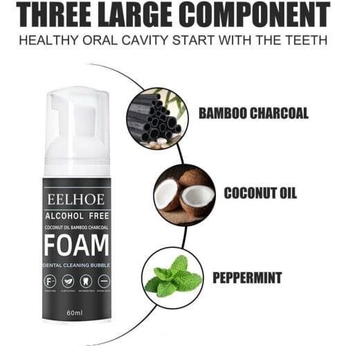 60ML/Bottle Practical Foam Teeth Whitening Cleaning Toothpaste Fresh Breath Foam Toothpaste Effective for Beauty