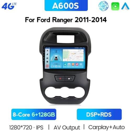 Car Multimedia System 2din Android 10.0 System Car Radio For Ford Ranger Xlt 2011-2016 GPS Navigation Audioradio 2din DVD Player