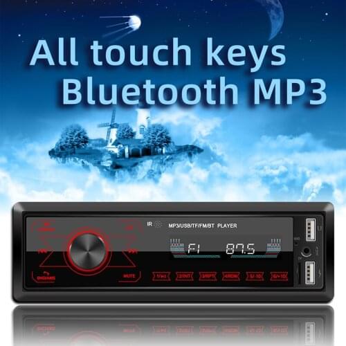 Car Radio 1 Din 12V Bluetooth V2.0 Car Audio Stereo In-dash FM Aux Input Receiver SD USB MP3 MMC WMA Car Player Autoradio