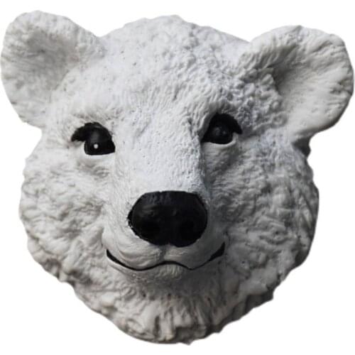 Polar Bear Head Concrete Car Ornaments Car Vents Perfume Clip Air Freshener Automobile Interior Fragrance Decoration