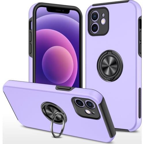 For iPhone 12 11 Pro Max X XS XR Max 8 7 6 6S Plus Case,Shockproof Anti-Fall Finger Ring Holder Magnetic Shell Kickstand Cover