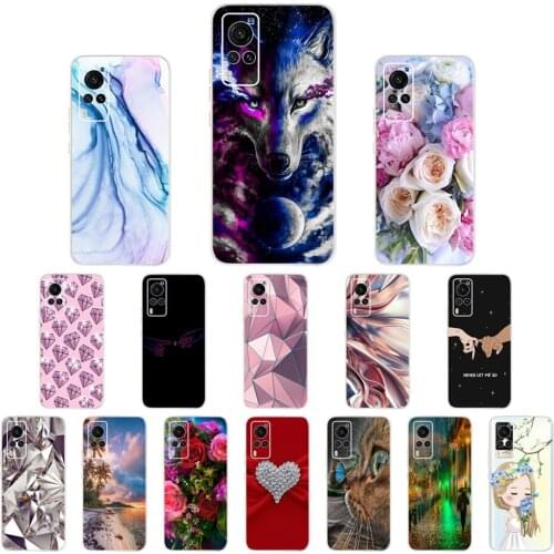 For Vivo X60 X60t 5G Case Soft TPU Transparent Phone Case For Funda VIVO X60T X 60 Cover Animal Patterned Back Cover VIVO V2045
