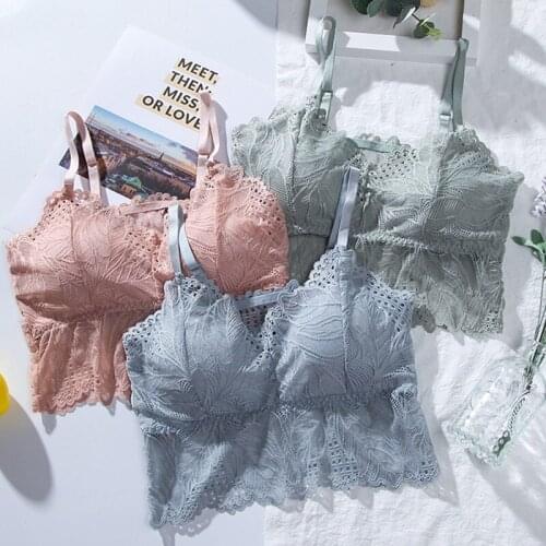 Women Sexy Lingerie Lace Beautiful Back Wrapped Chest Female Brasier Mujer Sling Tube Top Bottoming Vest 2021