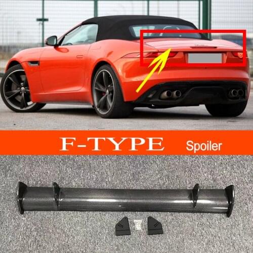F-type Real Carbon Fiber GT-style Car-styling Sporty Rear Trunk Wing Spoiler for Jaguar F-type Sedan