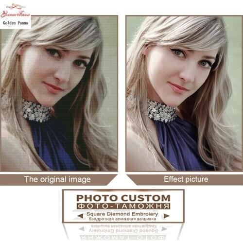 Picture Photos Custom Diy Diamond Painting Kit Full Rhinestone 3D Square Diamond Cross stitch Pasted Embroidery Family C