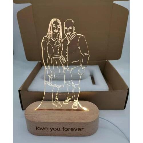 Creative birthday/valentines day/souvenir gift, custom 3D pictorial lamp holder like lamp carving stereoscopic pictorial lamp