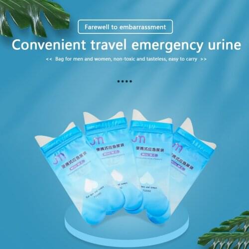 4pcs Piss Bags Travel Mini Mobile Toilet Disposable Urinal Portable Pee Bags for Travel Traffic Jam Car Emergency