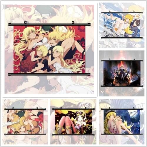 Monogatari Ononoki Yotsugi Oshino Shinobu Wall Poster Canvas Painting Wall Decor Poster Wall Art Picture Room Decor Home Decor