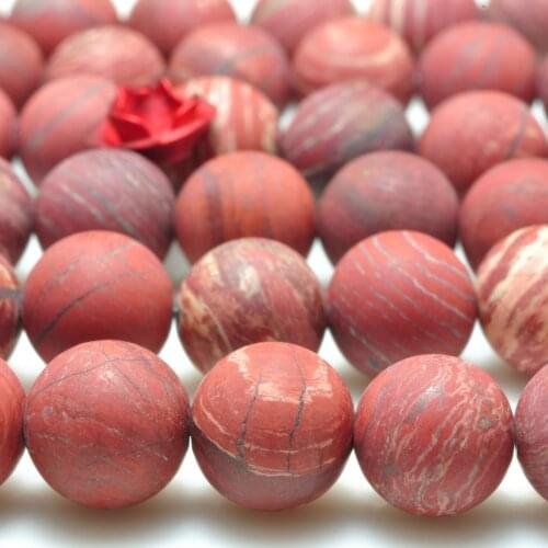 Natural Red Jasper Matte Round Loose Beads Wholesale Gemstone Semi Precious Stone Bracelet Necklace Diy Jewelry Making Design