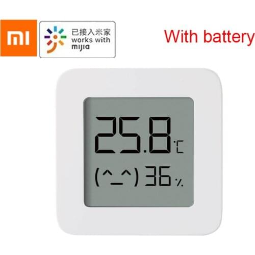 [Newest Version] XIAOMI Mijia Bluetooth Thermometer 2 Wireless Smart Electric Digital Hygrometer Thermometer Work with Mijia APP