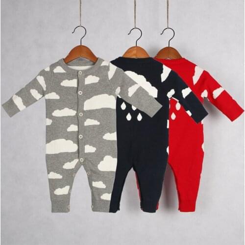 Autumn Knitted Baby Boys Girls Clothes Toddlers Clothing Newborn baby Romper Jumpsuit roupas de bebe