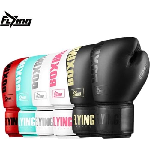 FLYING Kick Boxing Gloves for Men Women PU Karate Muay Thai Guantes De Boxeo Free Fight MMA Sanda Training Adults Kids Equipment