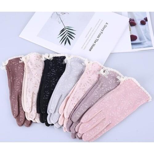 New Women Spring Gloves Touch Screen Autumn Lady Sunscreen Stretch Anti Uv Slip Resistant Driving Glove Breathable Guantes