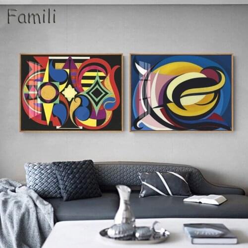 Retro Fashion Abstract Scenery Line Posters and Prints Canvas Painting Wall Picture Living Room Modern Nordic Home Décor