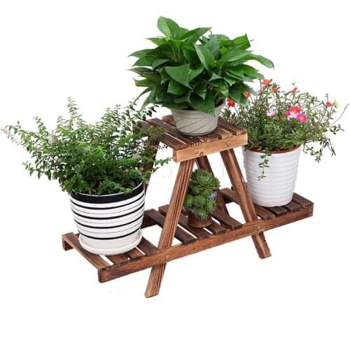 Flower Shelf Multi-storey Indoor Succulents Desktop Small Flower Tray Solid Wood Garden Storage Shelf Balcony Home Specials