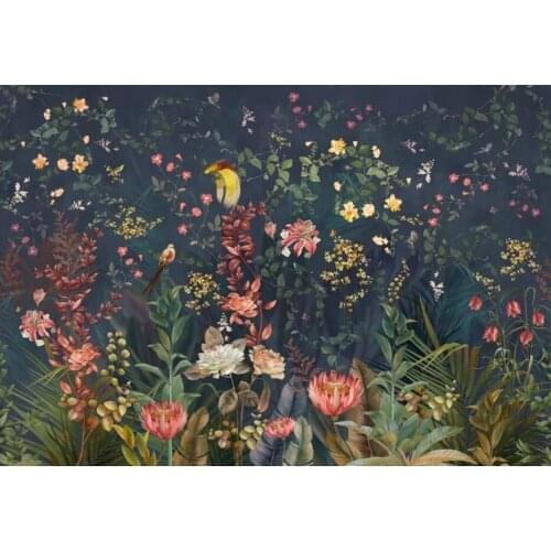 Milofi custom American flowers and birds wallpaper flowers flowers forest murals living room TV background wallpaper murals