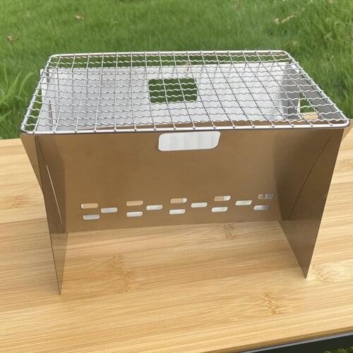 Mini Portable BBQ Grill Stove Stainless Steel Camping Picnic Charcoal Barbecue Stove Household Kitchen Tools