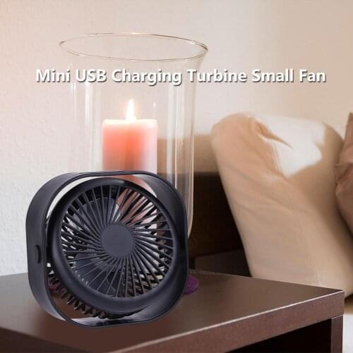 3 Speeds USB Rechargeable Fan Hand-held 360-Degree Brushless Motor Turbine Small Fan Portable Summer Mini Fan Radiator