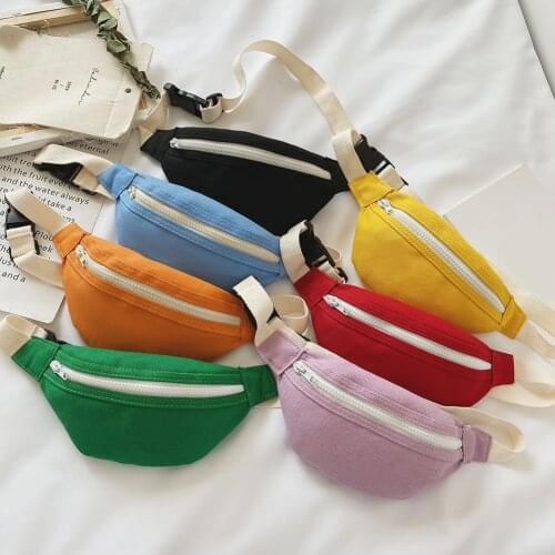 Casual Canvas Chest Bags Waist Solid Messenger Packs Daily Children Fanny Bum Purse Chest Waist Girl Cute Leisure Chest Bags