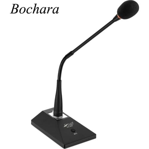 PS-380 Professional Wired Conference Condenser Microphone Support 48V Phantom Power with 15FT Cable All Metal Base