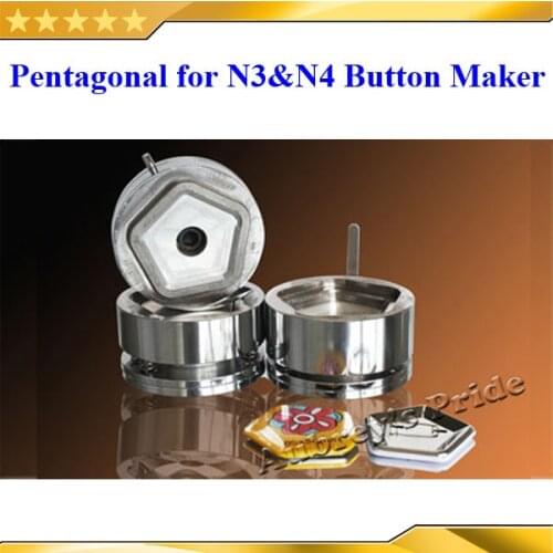 Pentagonal 60x58mm Interchangeable Die Mould for New Pro Badge Machine Button Maker both Fit N3&N4 Button Machine