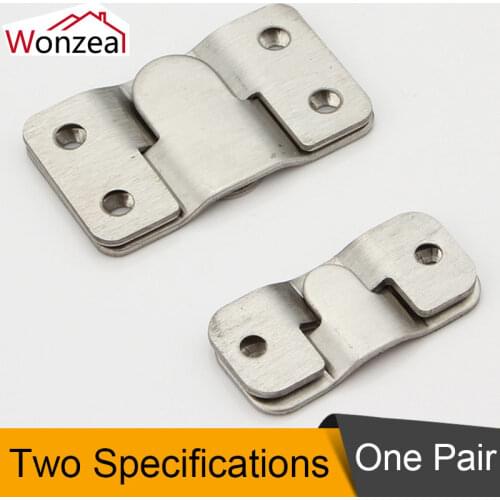 2pcs 54mm/43mm furniture connecting piece hanging buckle iron bed hanging hook buckle iron mirror frame insert fittings