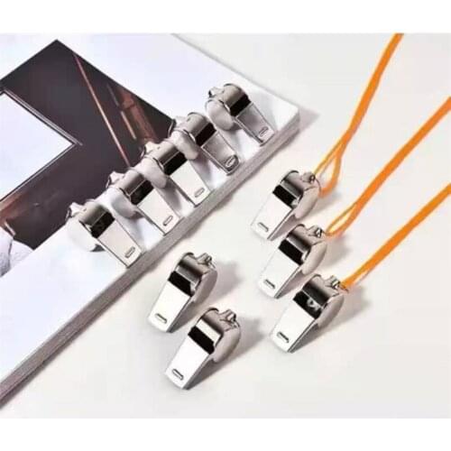 100PCS Referee Competition Emergency Outdoor Outdoor Rescue Tool Stainlesssteelwhistlesports Metalsportswhistlependantnecklace