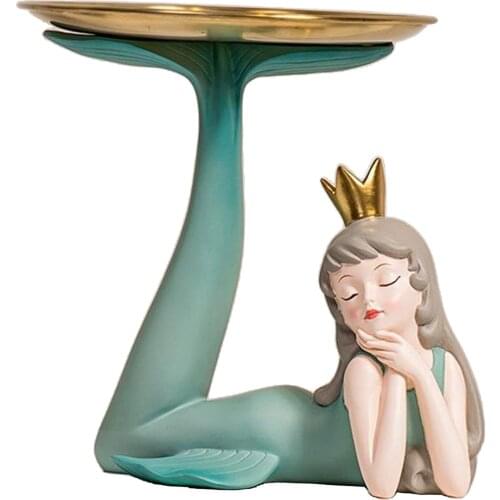 Resin Statues Creative Mermaid Sculptures Miniature Figurines Craft Office Home Decoration Accessories