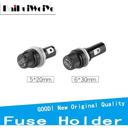 10PCS/lot Glass Fuse Holders Automobile Fuses Insurance Pipe Seat Panel Mounting Fuse Holder HRC Fuse Holder BLX-1 5*20 6*30MM