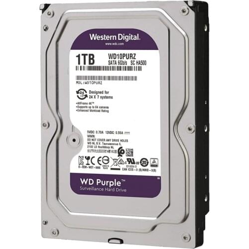 WESTERN DIGITAL PURPLE WD10PURZ 1 TB SATA 6 GB/S 7/24 SAFETY HARDDISK