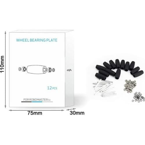 1Set 1Set Black Glossy Stable Rubber Support Wheel Professional Bearings Nylon Washer Shaft Replacement Parts for DJI RoboMaster