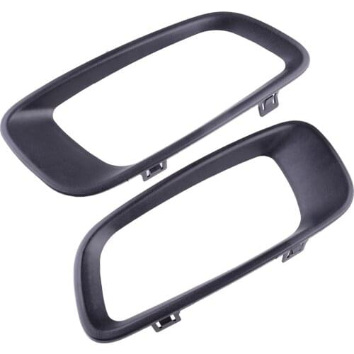 1Pair Front Fog Light Lamp Cover Frame Bezel Black Fit for Mitsubishi Pajero Montero MK3 2000 2001 2002 2003 MR388019 MR388020